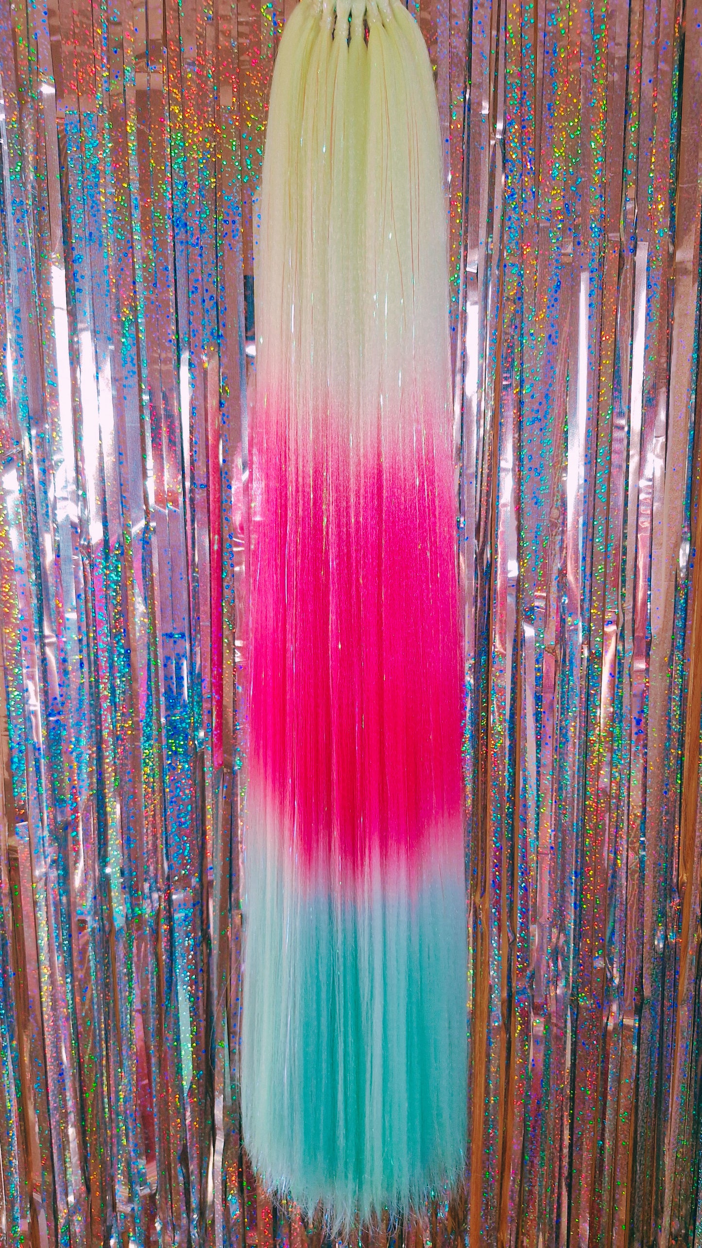 Electric Melon | Sparkle | Ponytail Extension