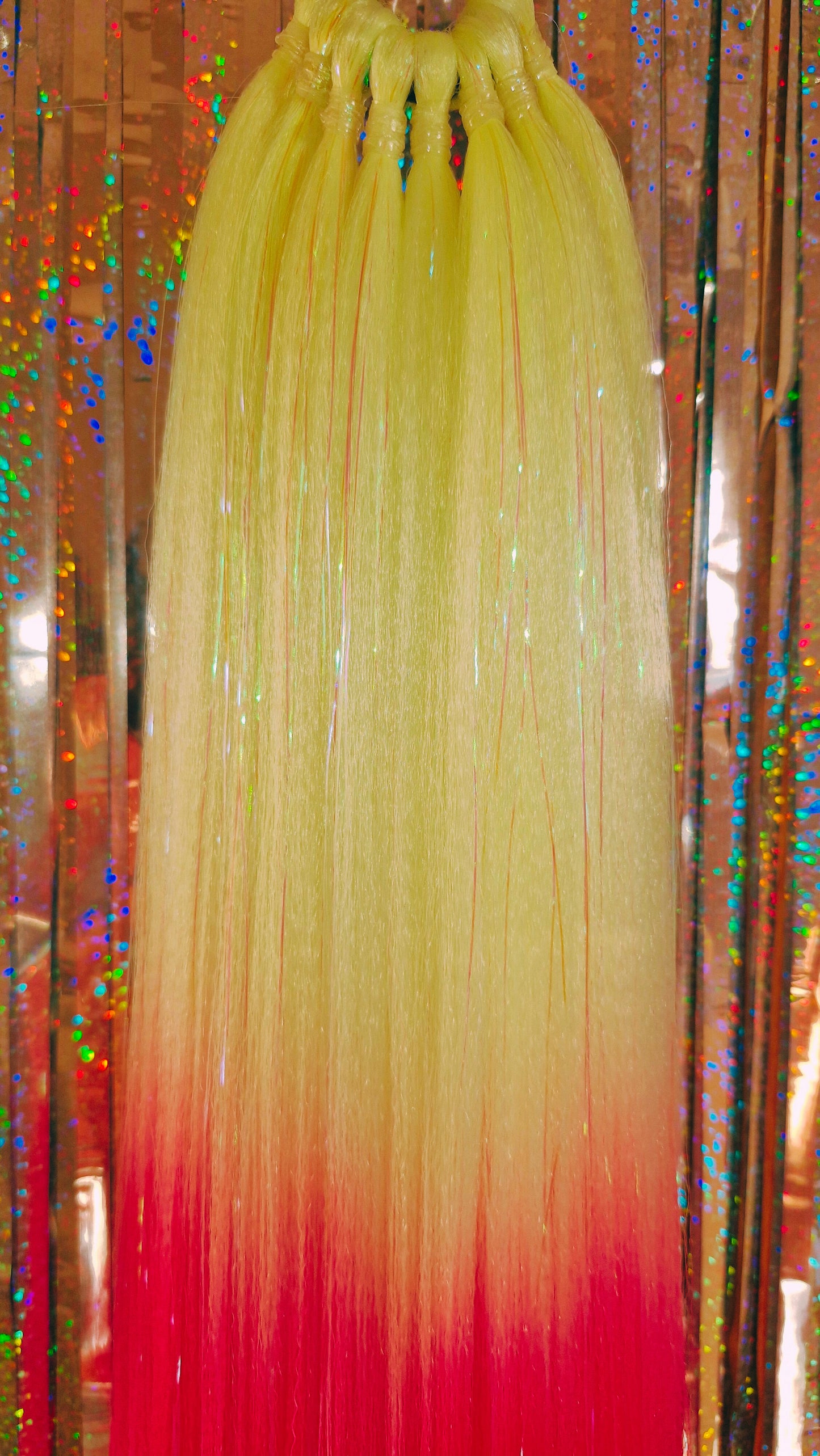 Electric Melon | Sparkle | Ponytail Extension