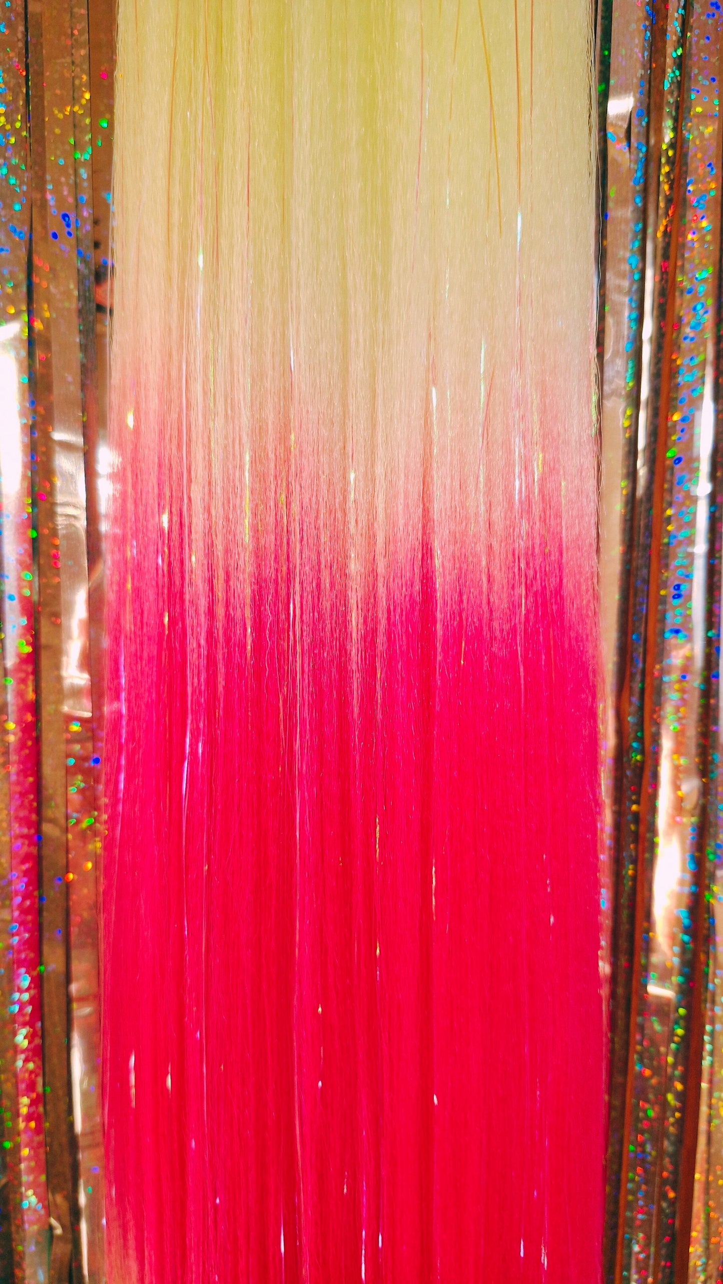 Electric Melon | Sparkle | Ponytail Extension