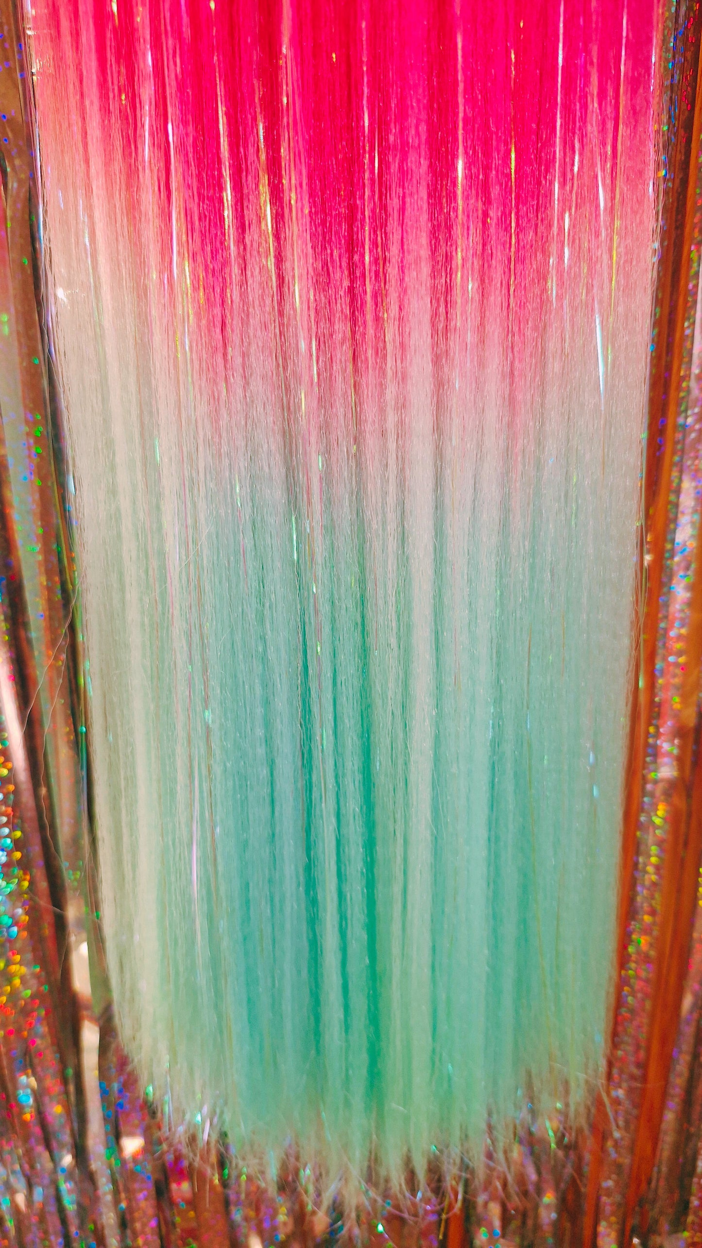 Electric Melon | Sparkle | Ponytail Extension