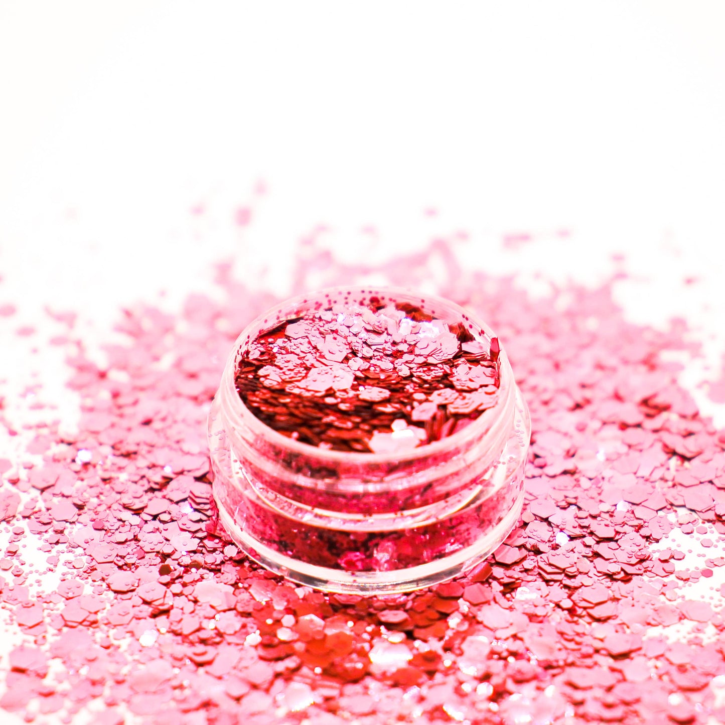 Rose Pink Mix Biodegradable Glitter - 5ml Tub