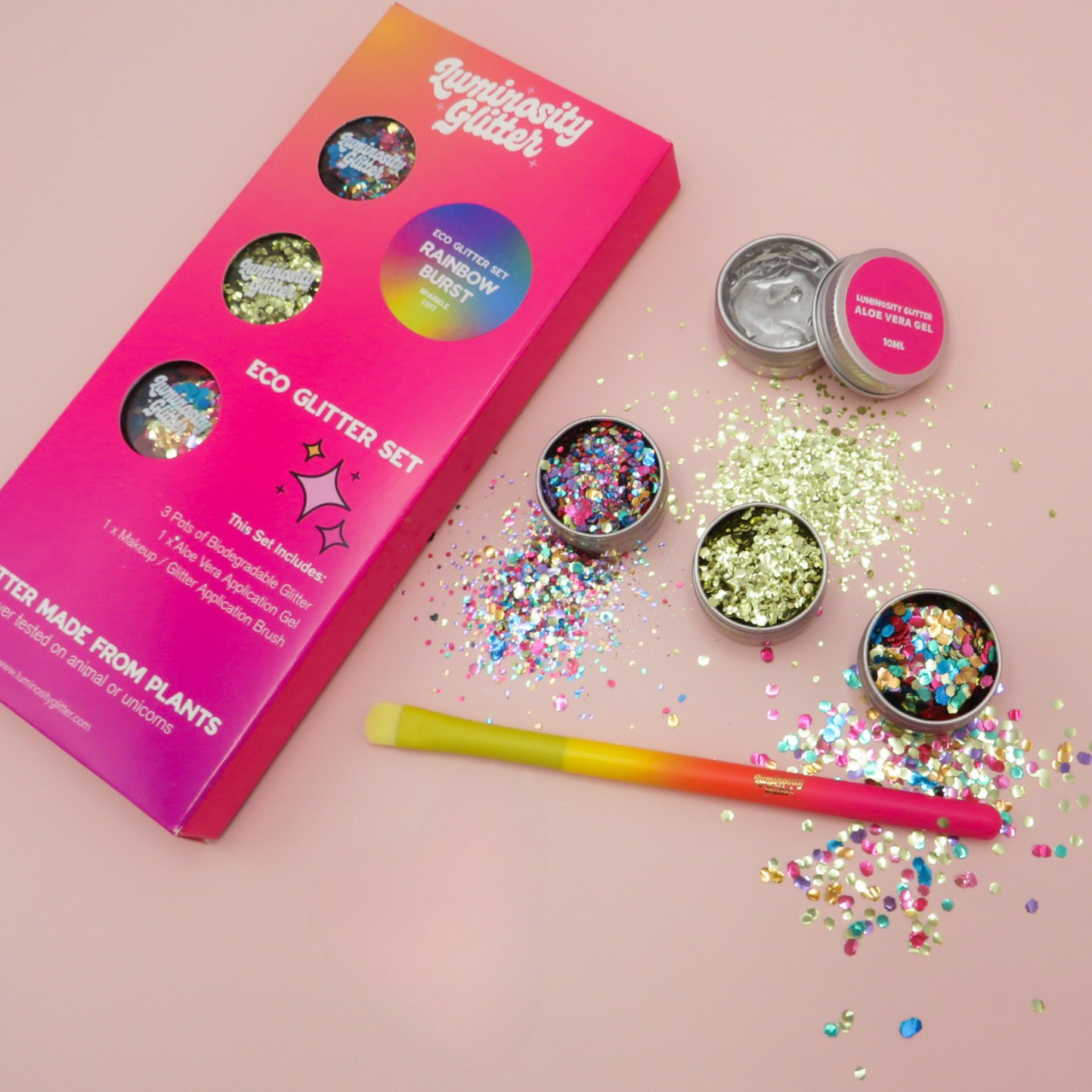 Rainbow Burst Festival Glitter Set | Pride Eco Glitter