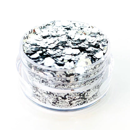 Silver Mix Biodegradable Glitter - 5ml Tub