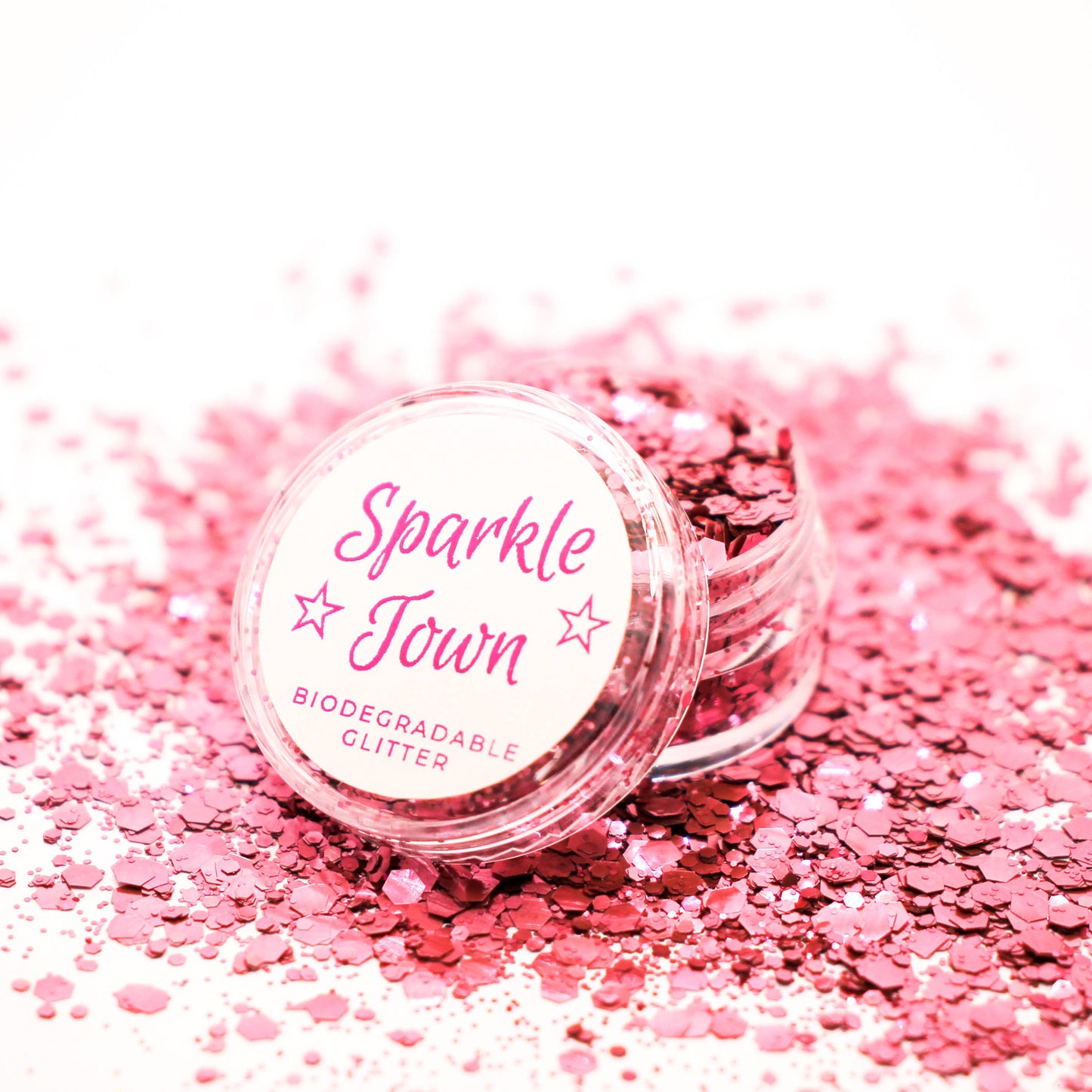 Rose Pink Mix Biodegradable Glitter - 5ml Tub