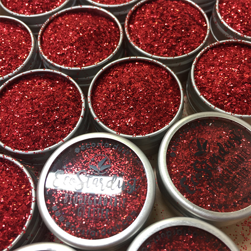 EcoStardust Chunky Blood Red Biodegradable Glitter - EcoStardust