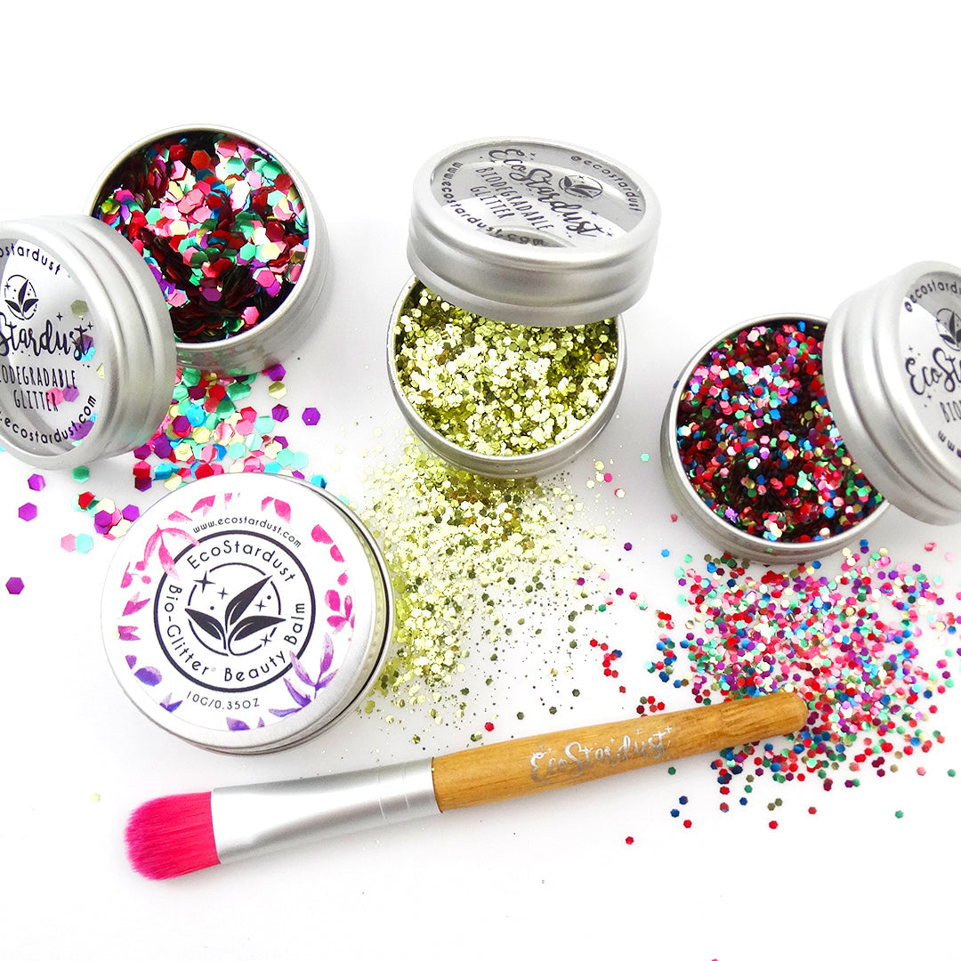 EcoStardust Pride Party Biodegradable Trio Glitter, Balm and Brush Set - EcoStardust