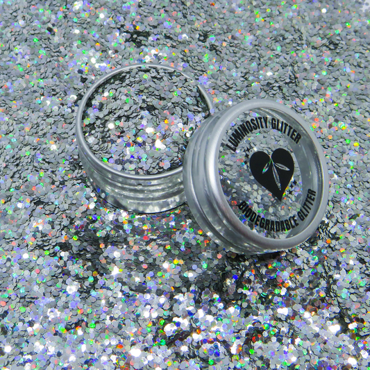 Luminosity Biodegradable Holographic Silver Chunky Eco Glitter - Bioglitter Holo